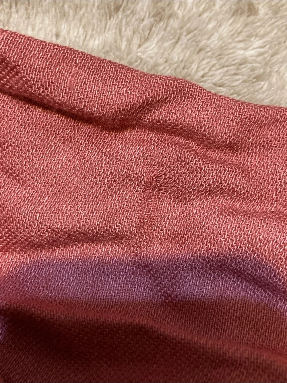 Two Pashmina Wraps in Rosewood and Cream